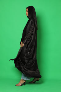 Black Cargo Abaya