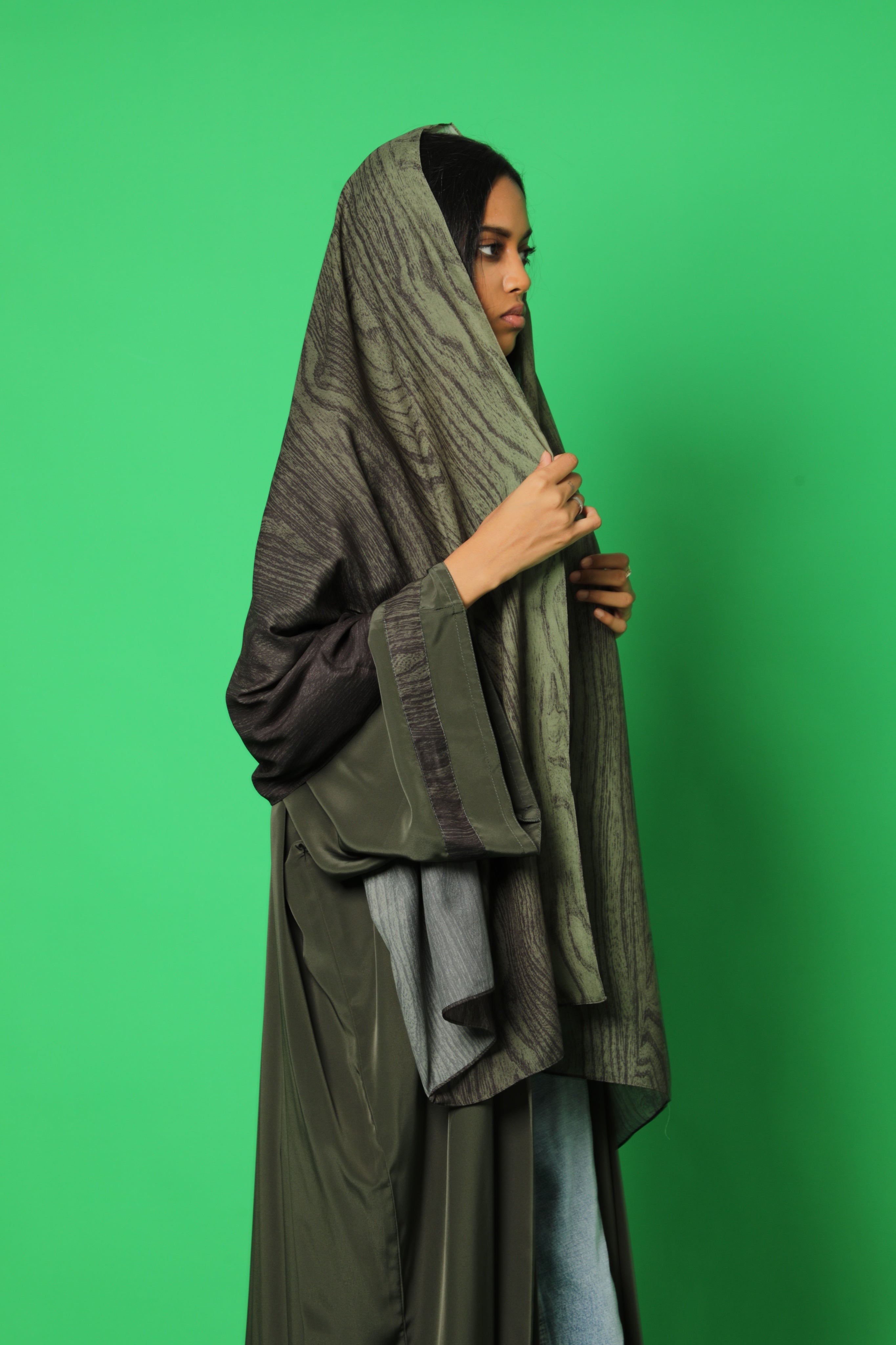 Dark olive  Abaya