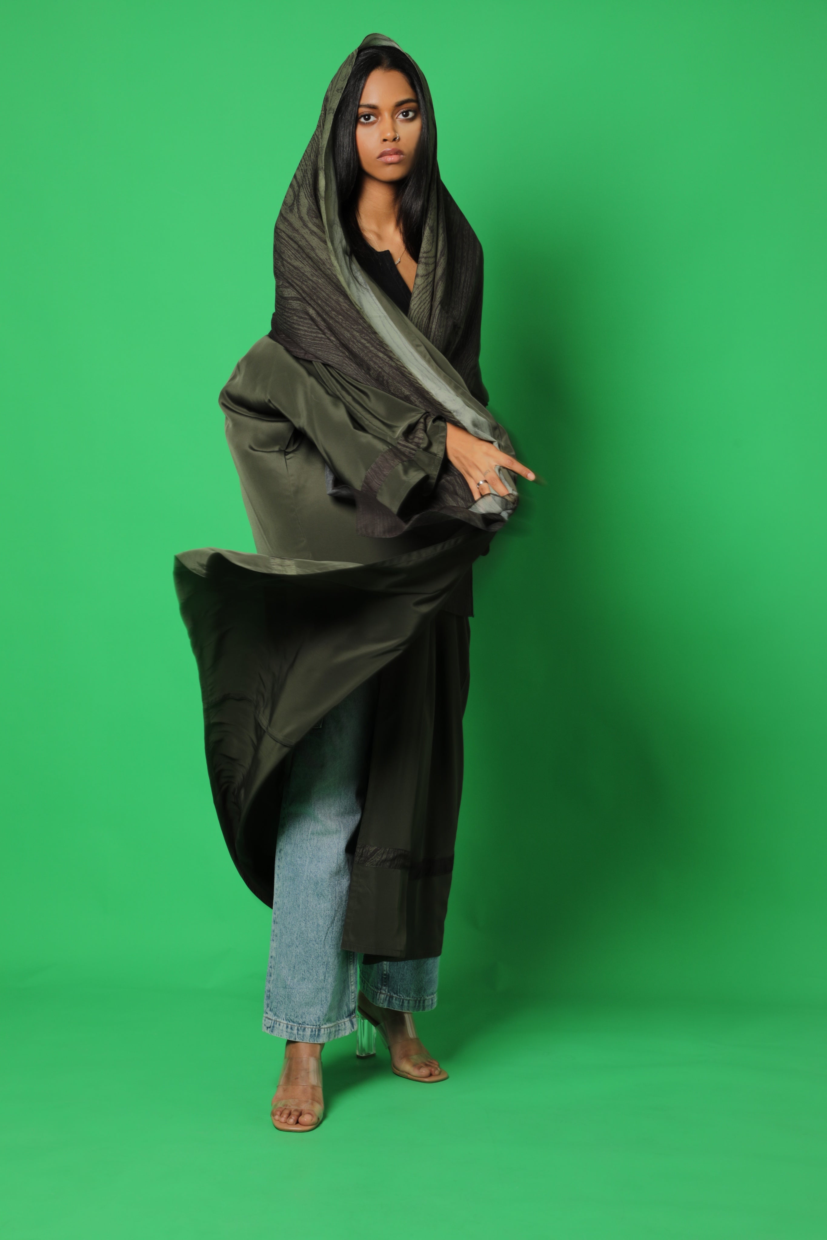 Dark olive  Abaya